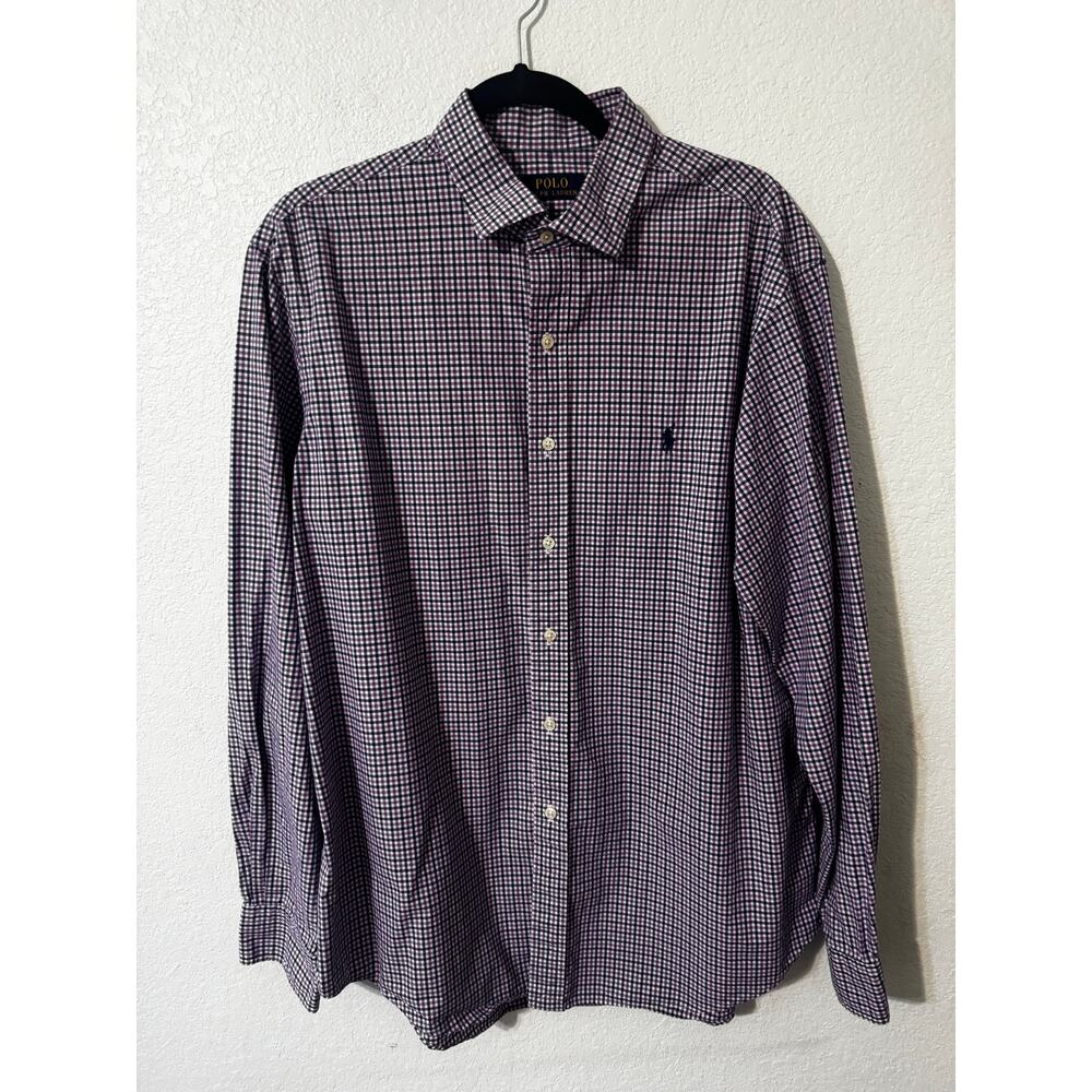 Polo Ralph Lauren Men's Button-down Shirt Blue & Lavender Check XL